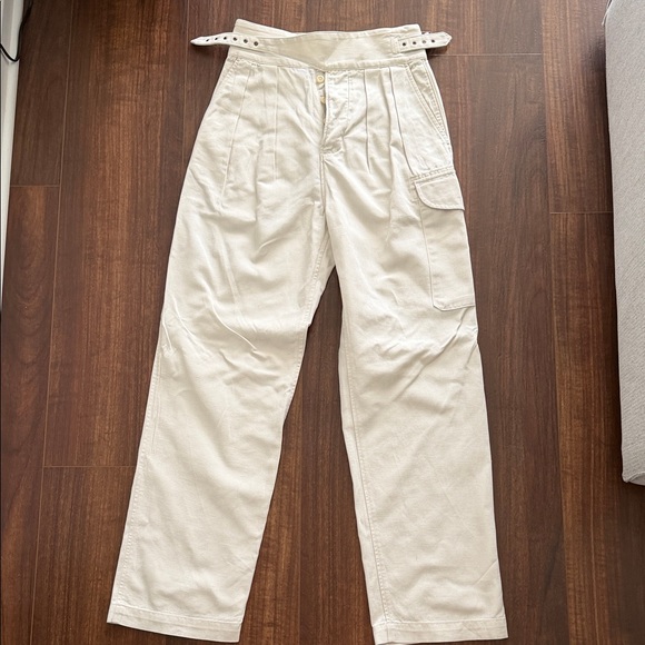 Banana Republic Other - Banana Republic Cream Cargo Pants with Belted Waist